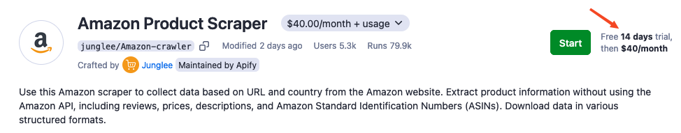 Rental Actors in Apify Store